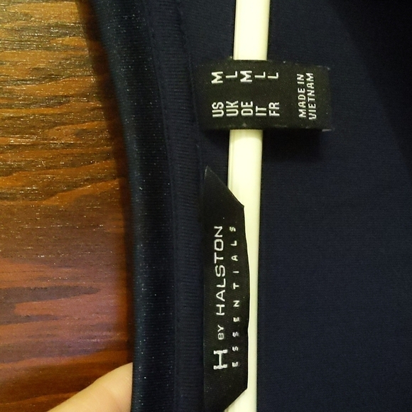 H by Halston Essential Modal Blend Soft Long Sleeve Navy Classic Size Medium - Picture 3 of 5